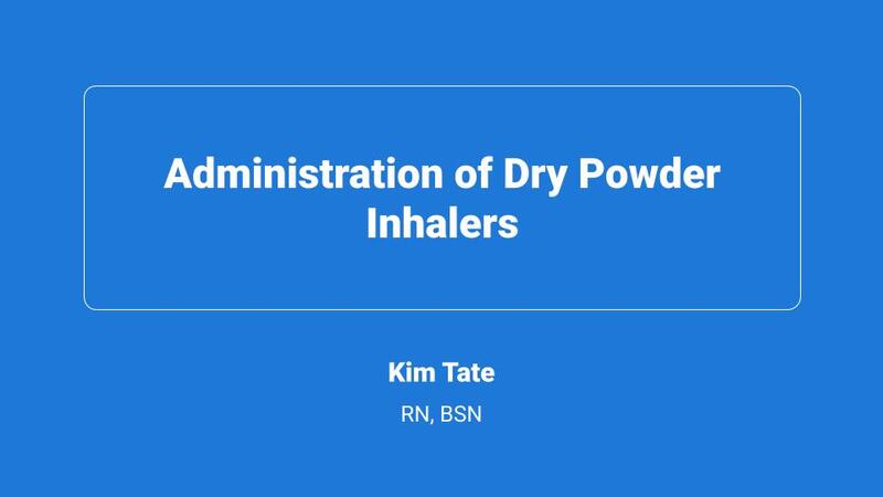 Administration of Dry Powder Inhalers