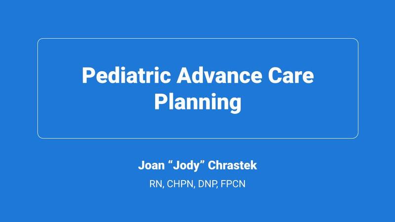 Pediatric Advance Care Planning
