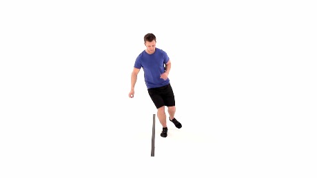 Single Leg Jumps Criss-Cross Forward and Backward