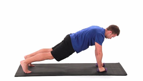Plank with Shoulder Row